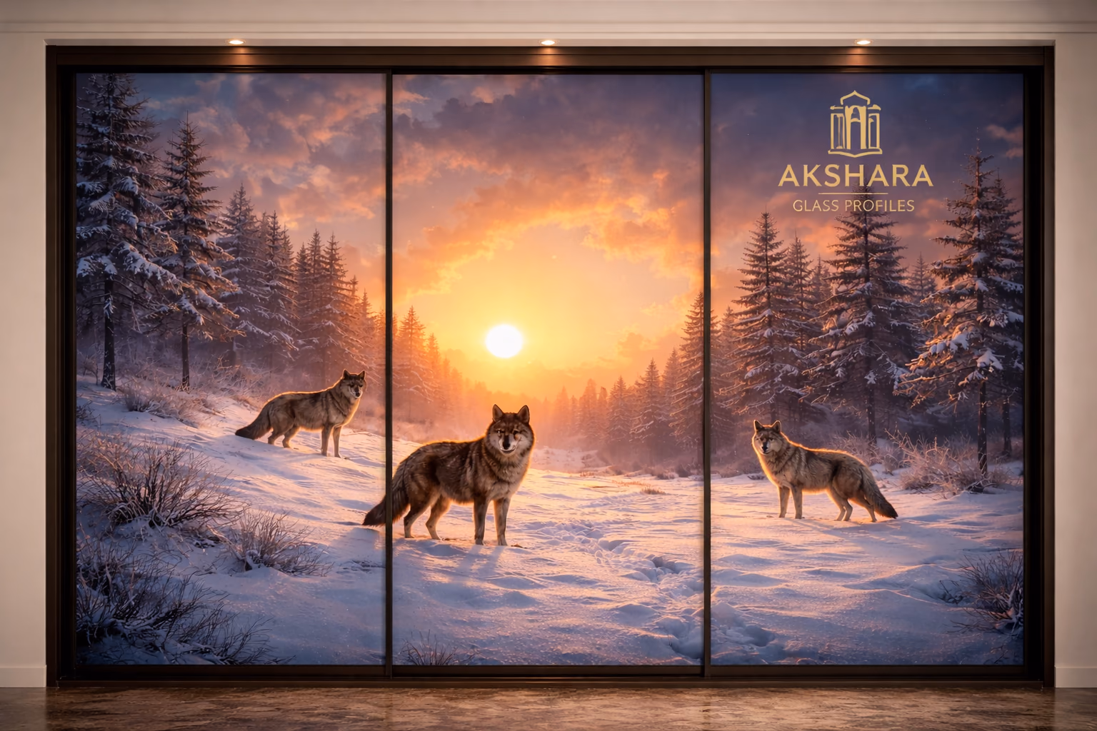 Winter Wolf Sunrise 3-Door Sliding Glass Wardrobe